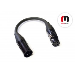 Reds Music  DXA3F5M Kabel adapter DMX - XLR M 5 pin / XLR F 3 pin długość 0.2m